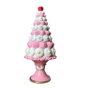 Martha Stewart Valentines Day Cake On Pedestal 15" Pastel Pink & White XO NEW